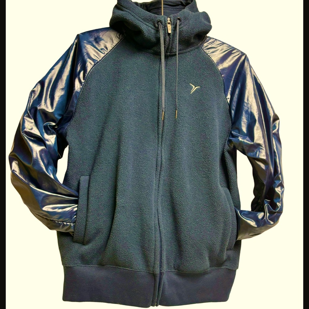 Blue zipper front hoodie size small